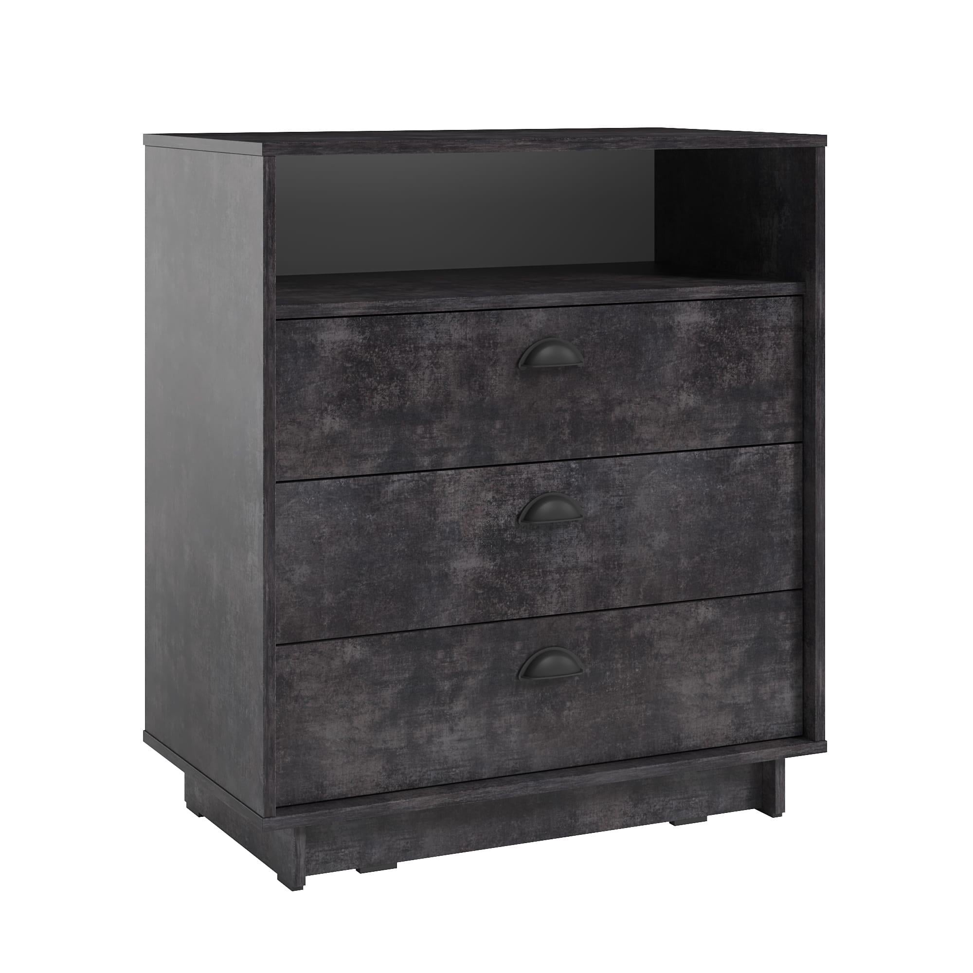 Комод с 3 ящиками Nikoshop К-1 800x900x450 мм Бетон Темный