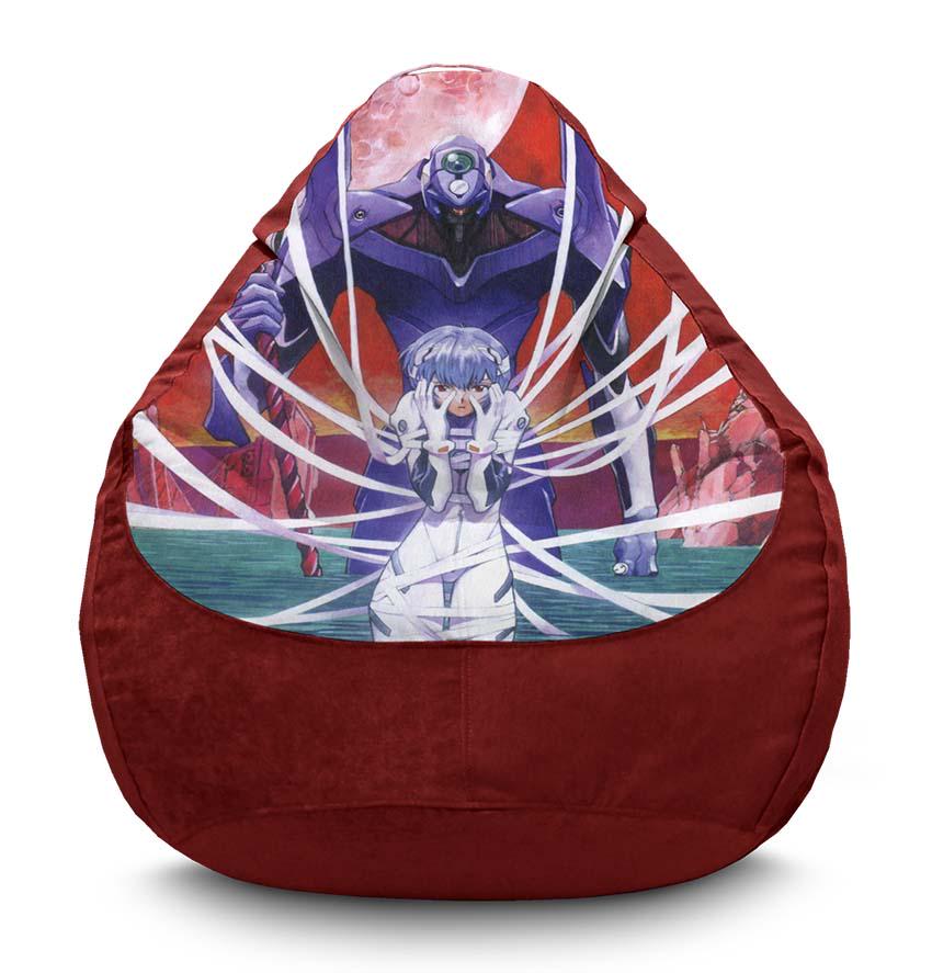 Кресло-мешок iPuff Ayanami Rei on the red background Evangelion флок XXL 90х125 см Бордовый (116996-1) Кресло-мешок iPuff Ayanami Rei on the red background Evangelion флок XXL 90х125 см Бордовый (116996-1)