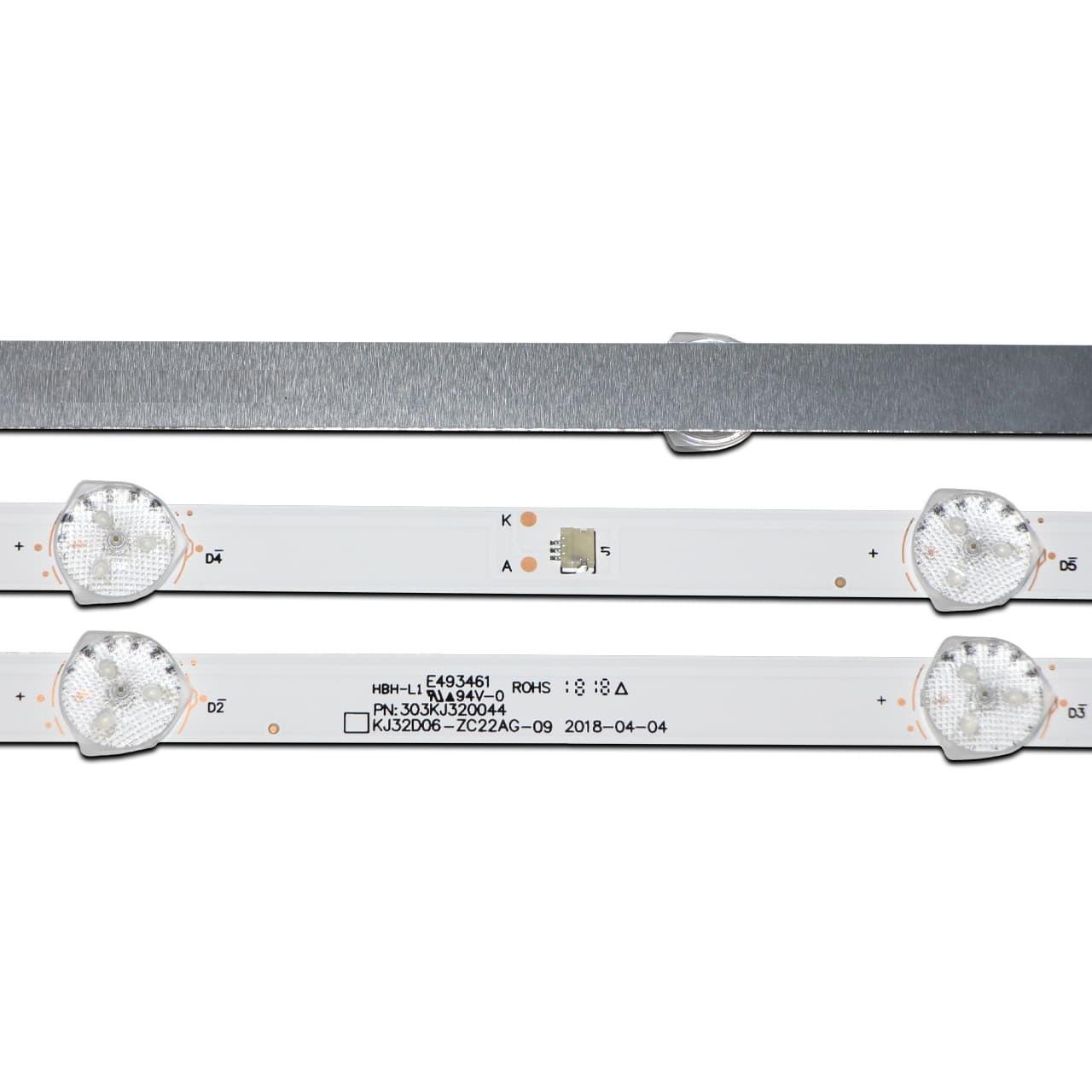 Комплект LED подсветки для телевизора HARTENS HTV-32R01-T2C/A4/B/ERISSON 32LES01SBT2 KJ32D06-ZC22AG-09 PN:303KJ320044 - фото 4