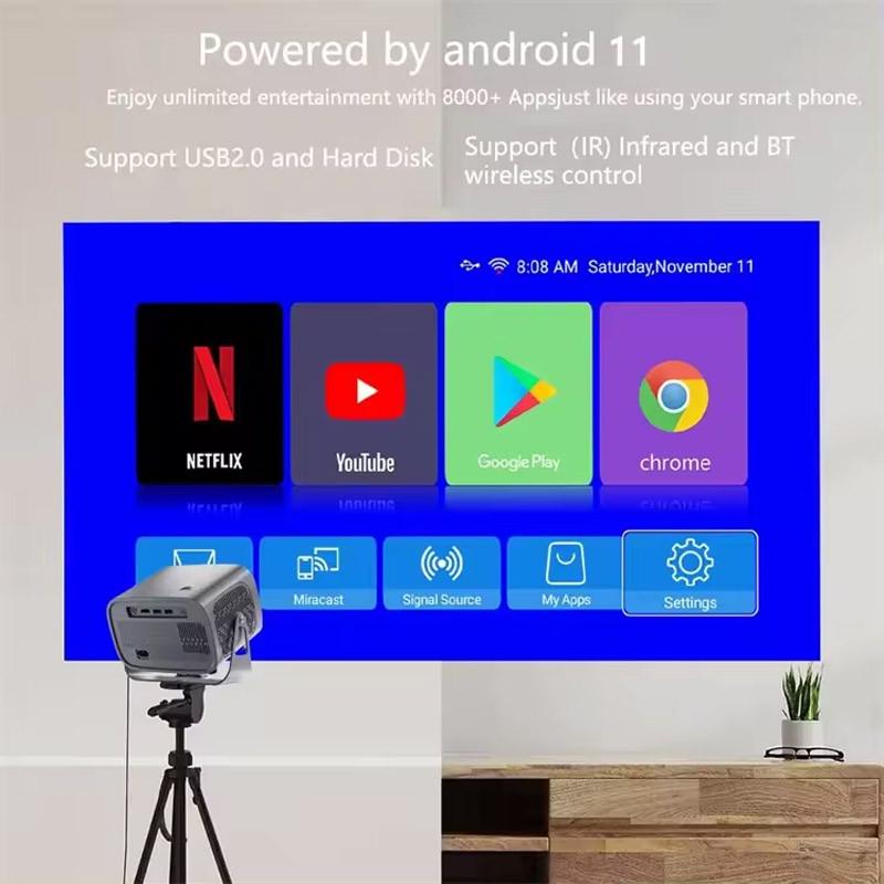 Проектор 4k Android A10 Interactive Game Plus Black (00000071678_1) - фото 6