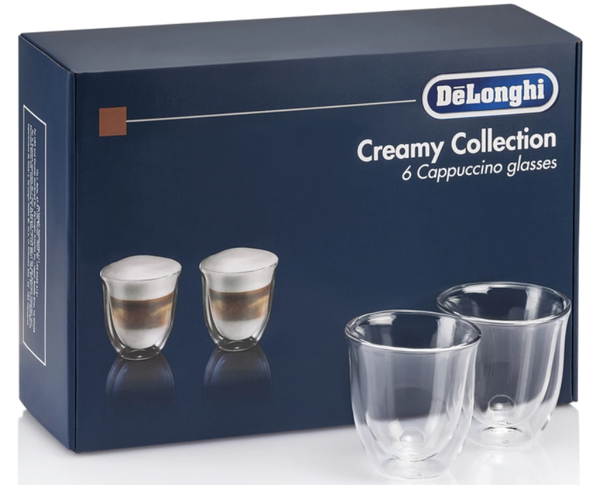 Набор стаканов DELONGHI Cappuccino DLSC301 190 мл 6 шт.