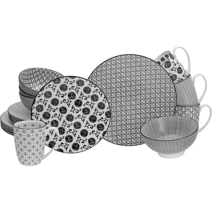 Столовий сервіз Creatable New Style Black на 4 персони 16 пр. (33494328)