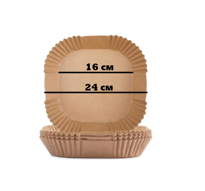 Форми паперові для аерогриля квадратні 100 шт. 16/24х4 см (16244100) - фото 7 Форми паперові для аерогриля квадратні 100 шт. 16/24х4 см (16244100) - фото 7