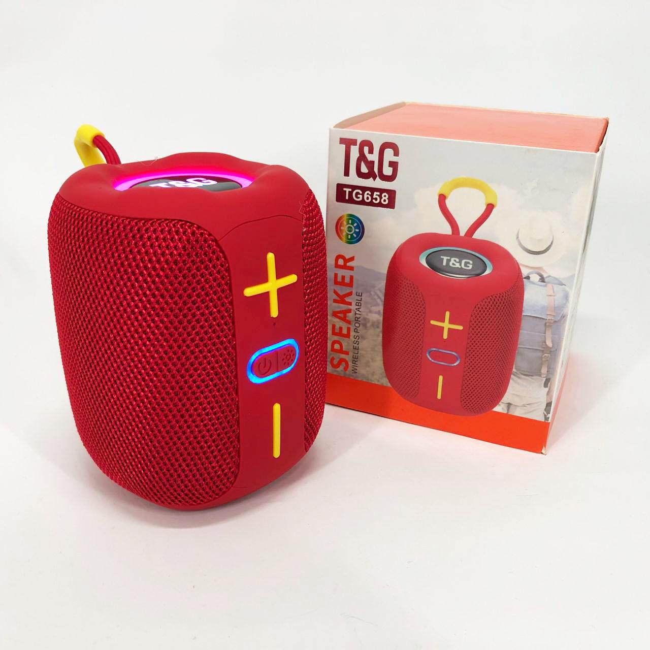Колонка портативна з RGB підсвічуванням TG658 8W Червоний - фото 5