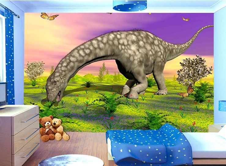 Фотообои 3D для детской комнаты Динозавр