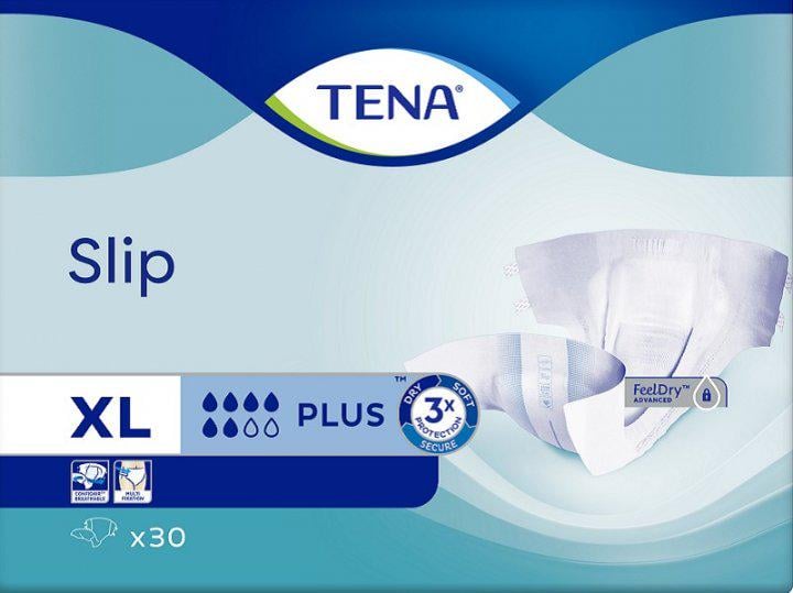 Підгузки Tena Slip Plus для дорослих XL 30 шт. (0001548) - фото 1 Підгузки Tena Slip Plus для дорослих XL 30 шт. (0001548) - фото 1