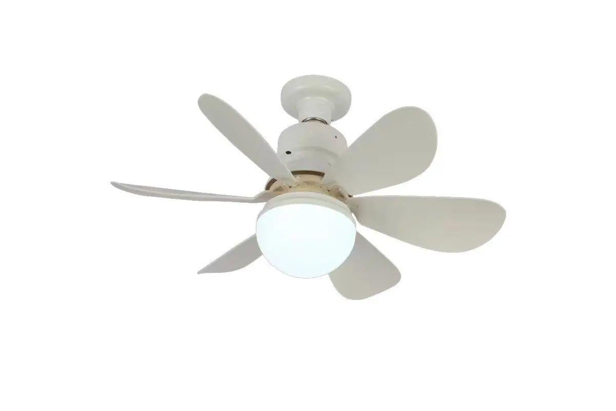 Вентилятор-лампа в патрон E31 40W 6 лопастная с 3 скоростями 3000K-6500K 86-265 В пластиковая Белый (opt-103313)