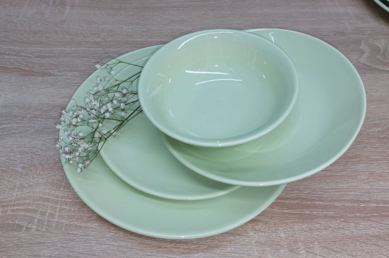 Сервиз столовый OMS TULU фарфор 6 персон 24 шт. Оликовый (KL24-Olive) - фото 3 Сервиз столовый OMS TULU фарфор 6 персон 24 шт. Оликовый (KL24-Olive) - фото 3