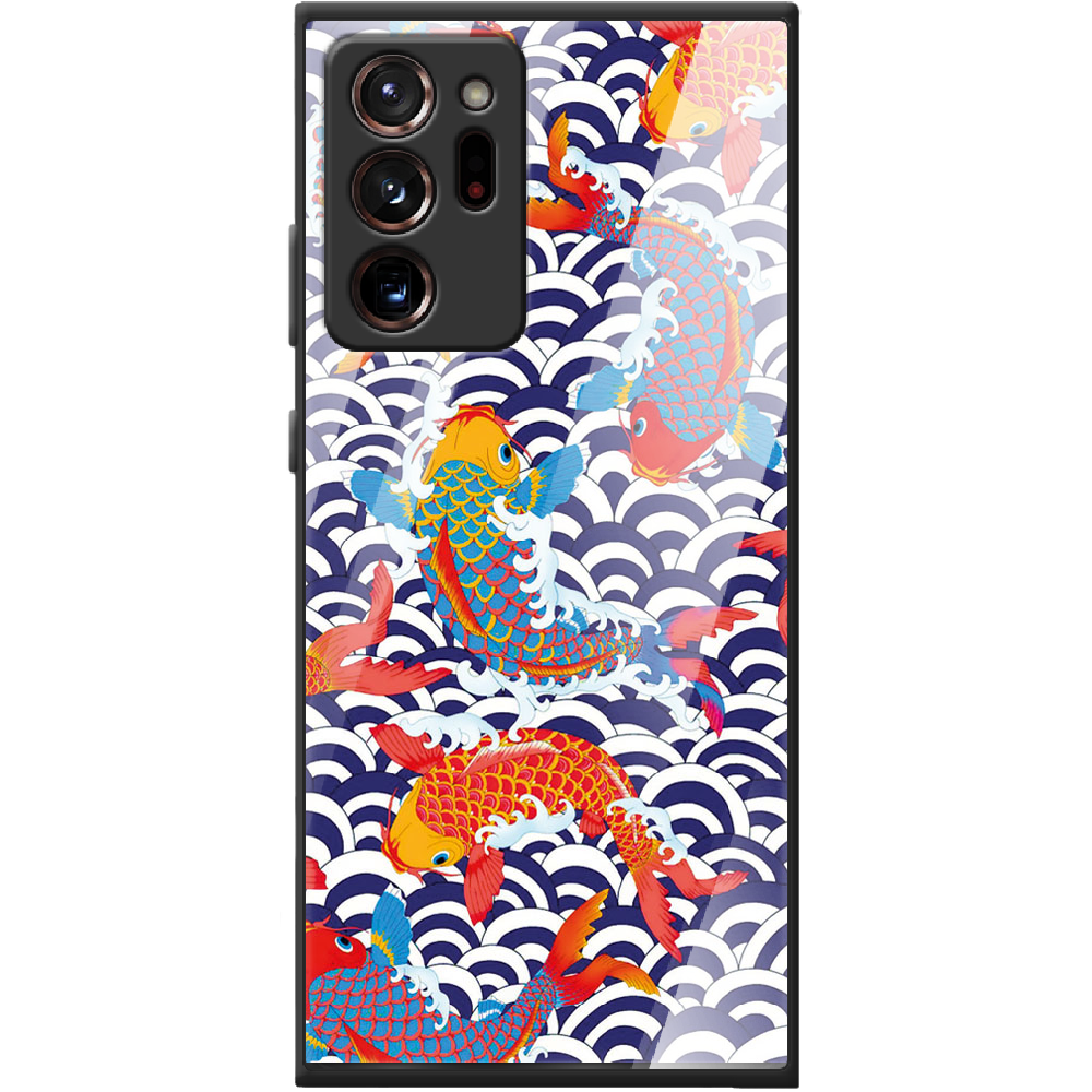 Чохол Boxface Samsung N985 Galaxy Note 20 Ultra Koi Fish Чорний силікон зі склом (40573-up2477-41111)
