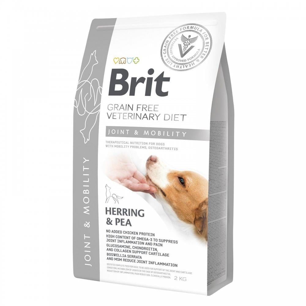 Корм для собак сухой Brit Grain VetDiet Dog Mobility для здоровья суставов с селедкой лососем горохом и гречкой 2 кг (8595602528257)