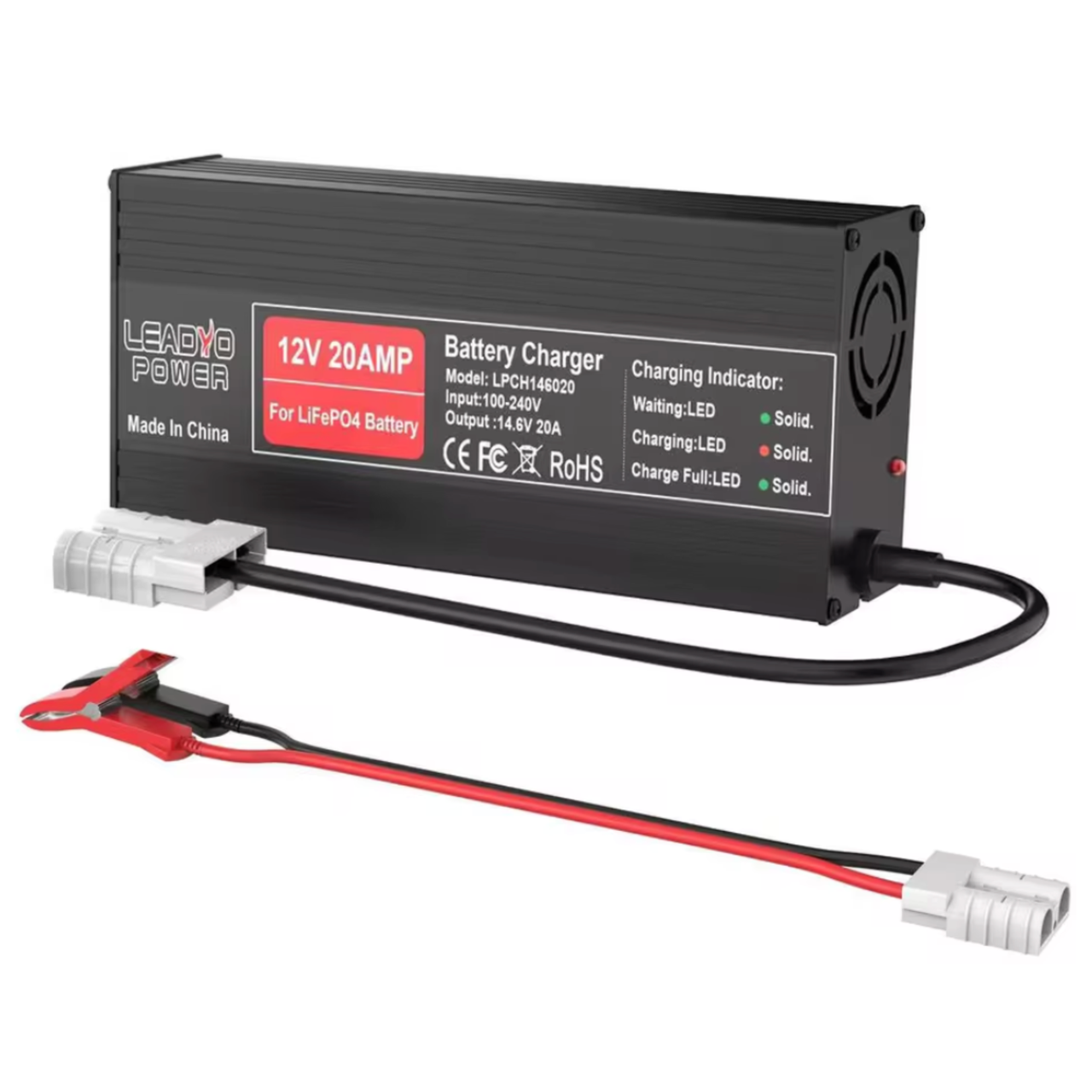 Зарядное устройство переменного тока 14,6 В 20 А для литиевых аккумуляторов LiFePO4 глубокого цикла 12 В (2832870638)