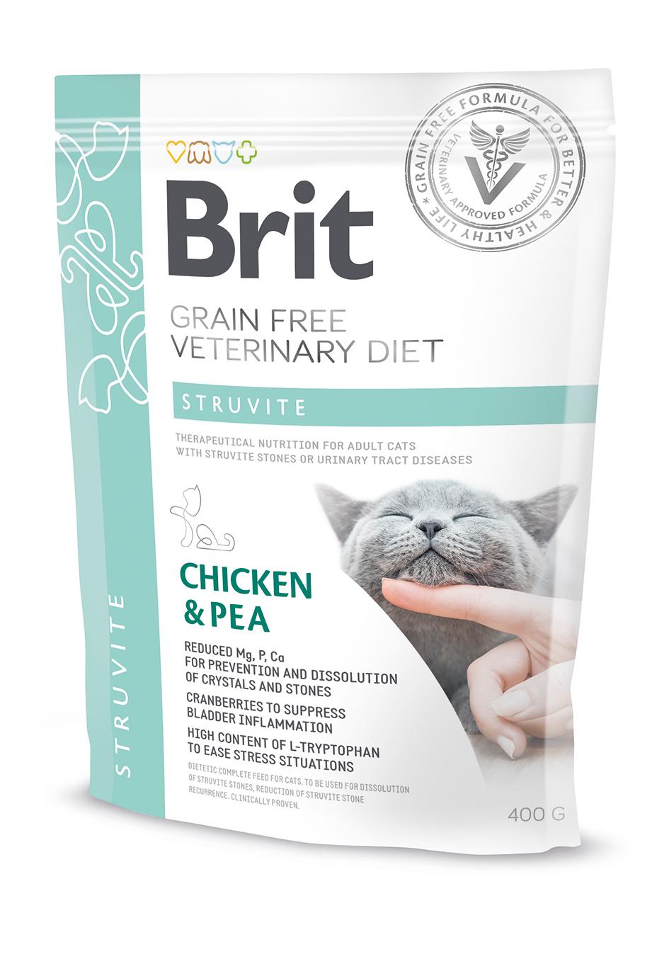 Корм сухой для взрослых кошек Brit VetDiets с горохом и курицей при струвитном типе МКБ 0,4 кг (8595602528288) Корм сухой для взрослых кошек Brit VetDiets с горохом и курицей при струвитном типе МКБ 0,4 кг (8595602528288)