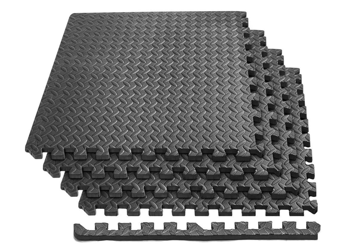 Мат-пазл EasyFit SwallowTail-2 EVA 120х120х2 см Черный (EF-1960-BK)