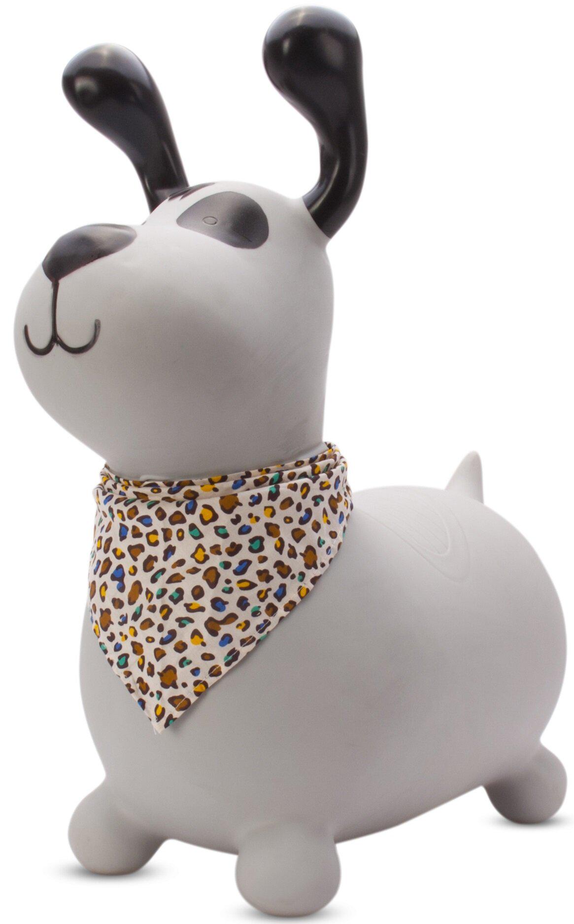 Прыгун-джемпер детский Собака SUN BABY резиновый надувной с насосом Серый (14131006)