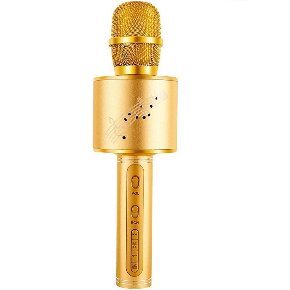 Беспроводной микрофон с колонкой 2в1 Karaoke YS-66 Золотой