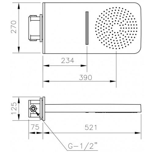 Верхний душ GENEBRE Kenjo R63112 26 - фото 2