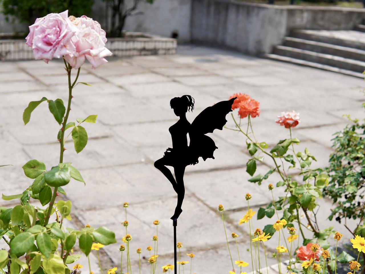 Садовая фигура Фея металлическая для двора/сада/клумбы (DCR055) - фото 3 Садовая фигура Фея металлическая для двора/сада/клумбы (DCR055) - фото 3