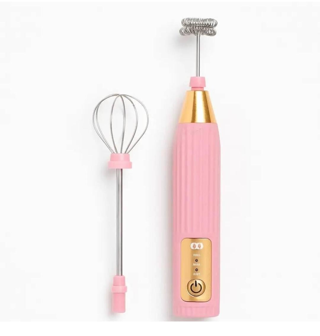 Капучинатор ручной Hoffmans HM-8045-P вспенитель молока 2в1 Розовый