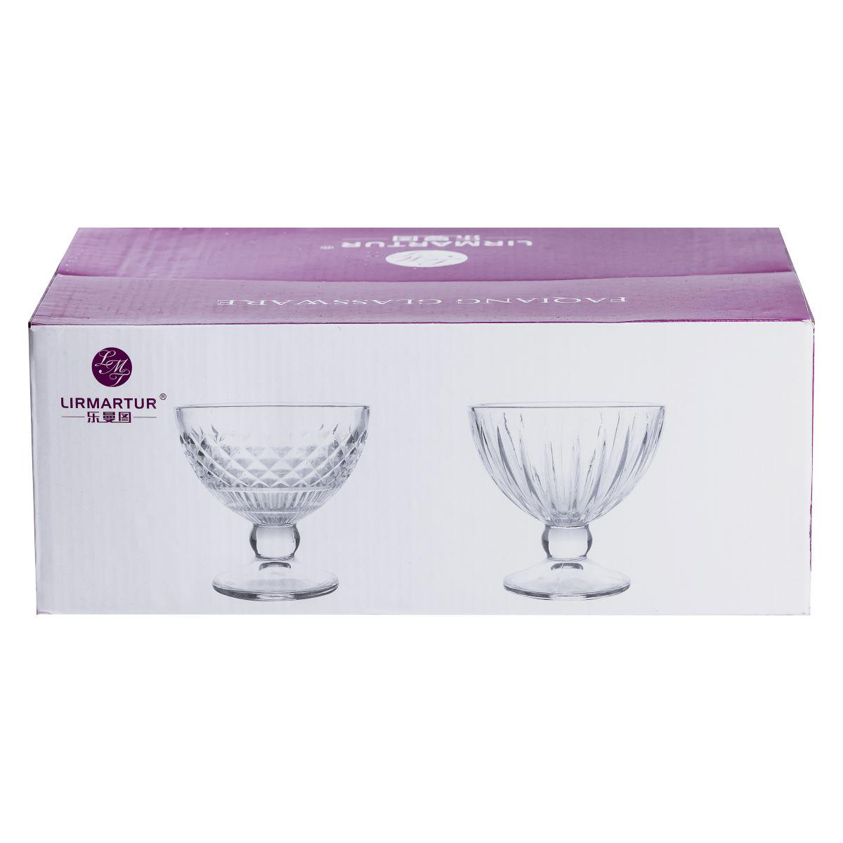 Креманка на ножке стеклянная 250 мл 6 шт. Прозрачный (4149) - фото 9 Креманка на ножке стеклянная 250 мл 6 шт. Прозрачный (4149) - фото 9