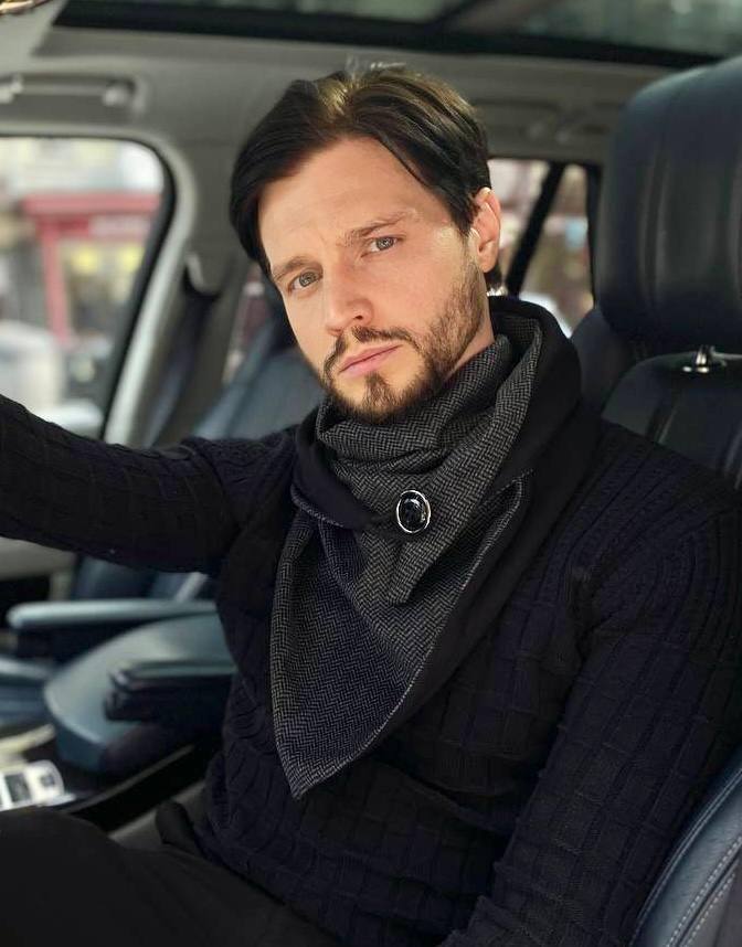 Шарф чоловічий My Scarf Единбург двосторонній вовняний Чорний (29512889)