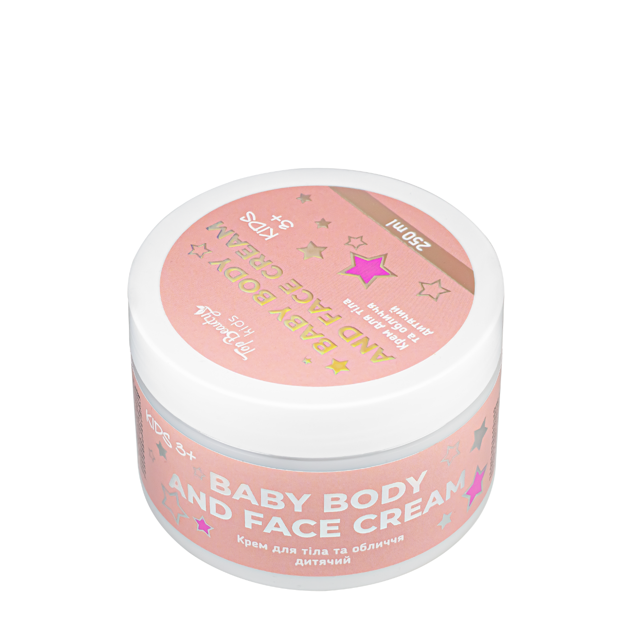 Крем для тіла та обличчя Top Beauty Baby Body&Face Cream для дітей від 3+ років зволожуючий 250 мл
