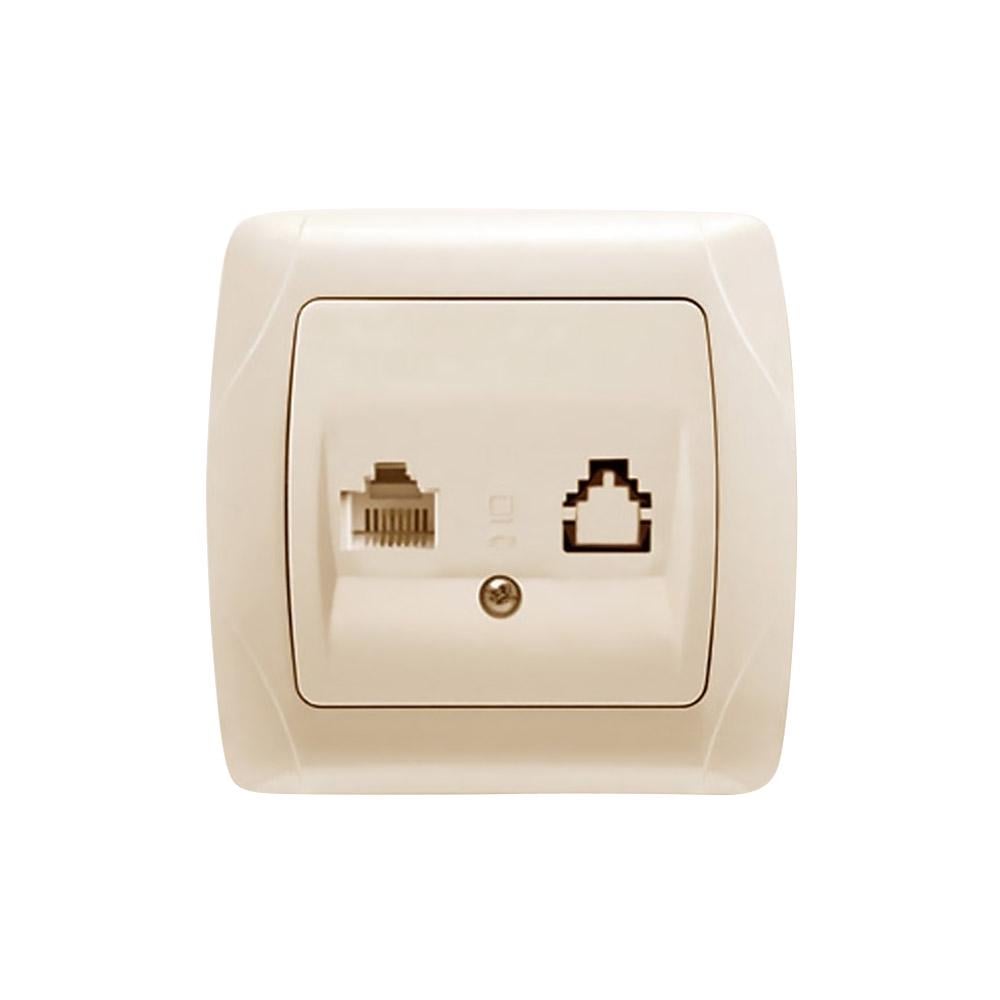 Розетка телефонная VIKO Carmen RG11 Кремовый (90562013)