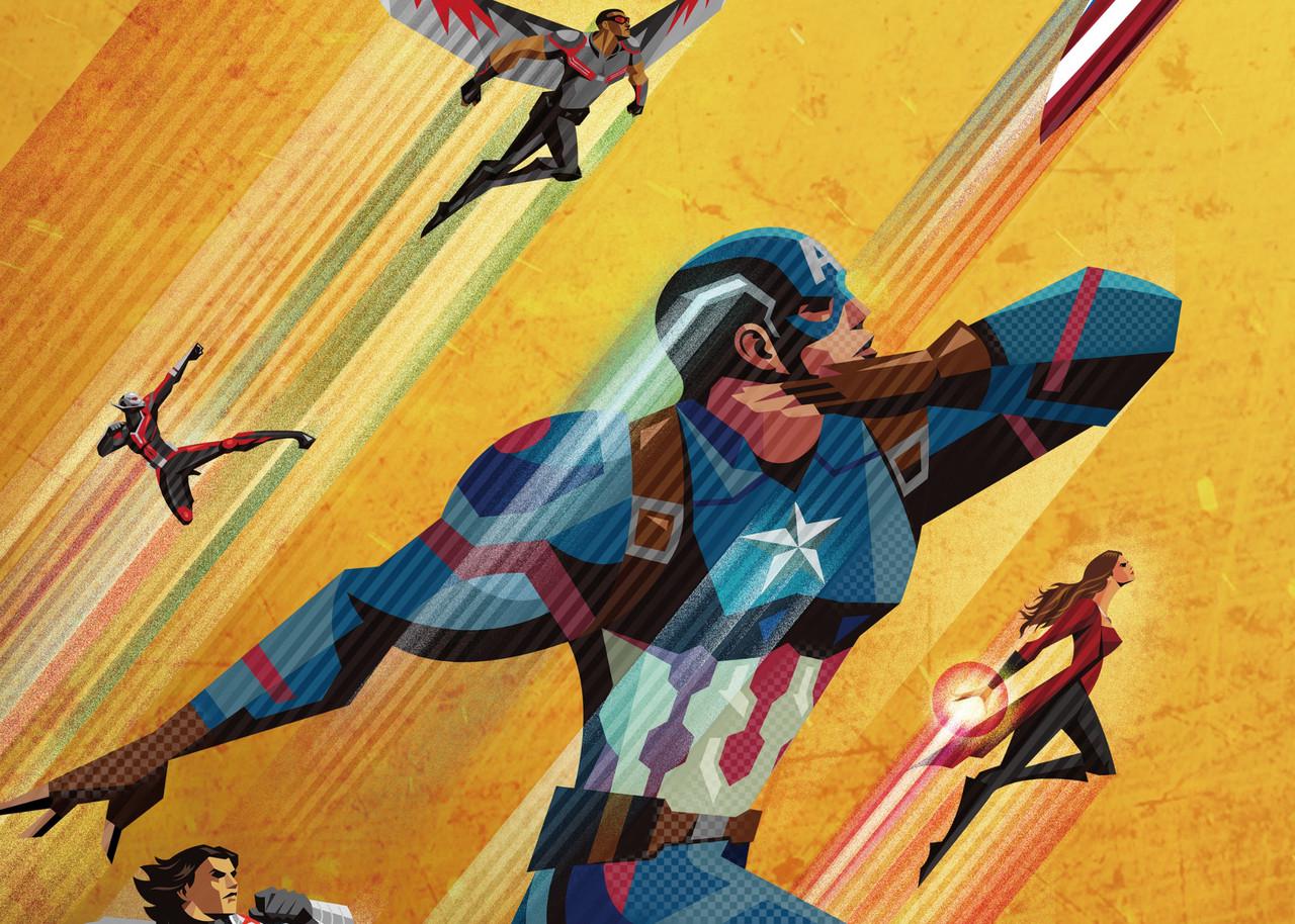 Картина GeekLand Captain America полёт (CA.09.051)
