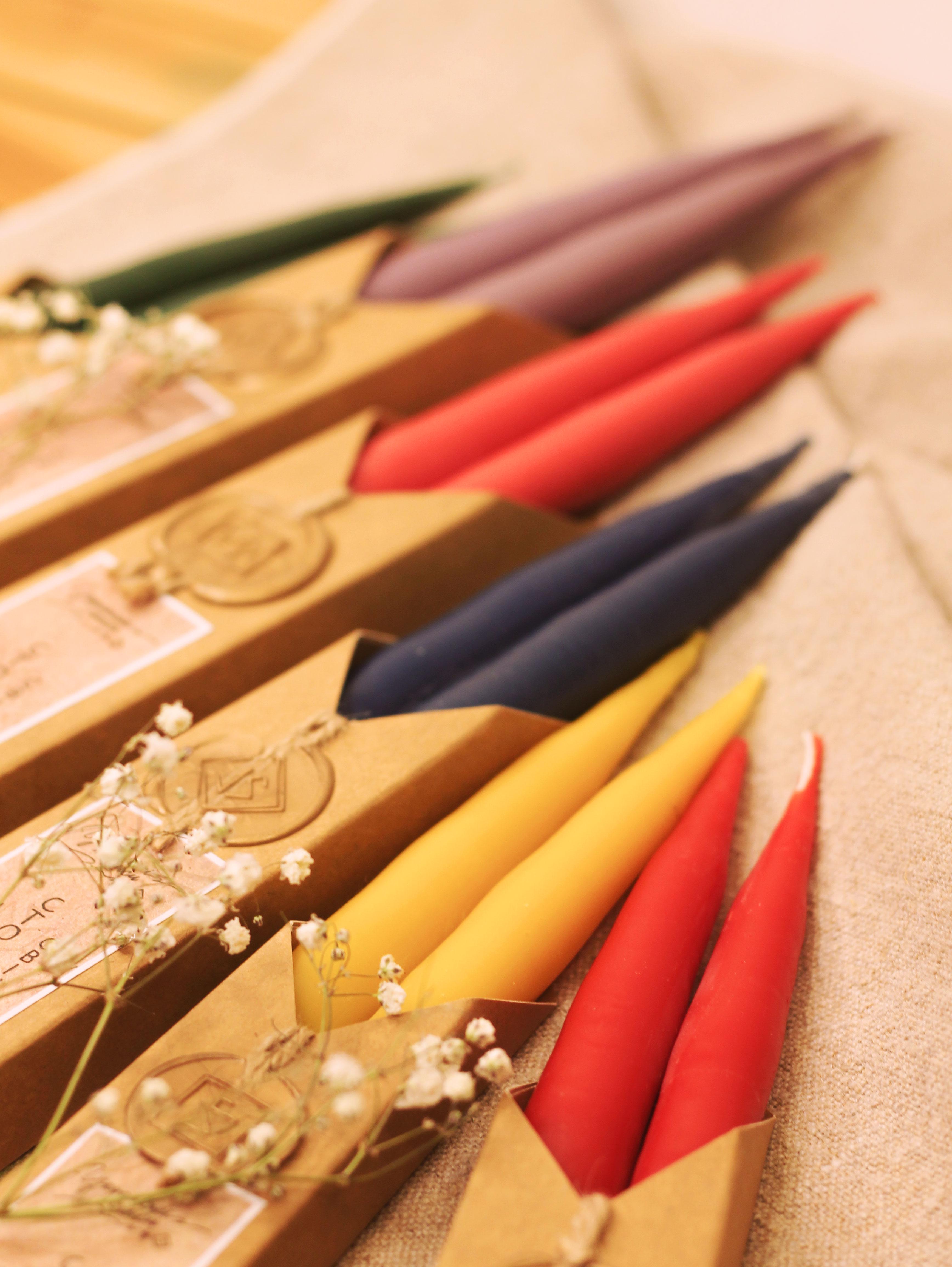 Свічки столові з бджолиного воску з ароматом моря 240х20 мм 2 шт. Синій - фото 5 Свічки столові з бджолиного воску з ароматом моря 240х20 мм 2 шт. Синій - фото 5