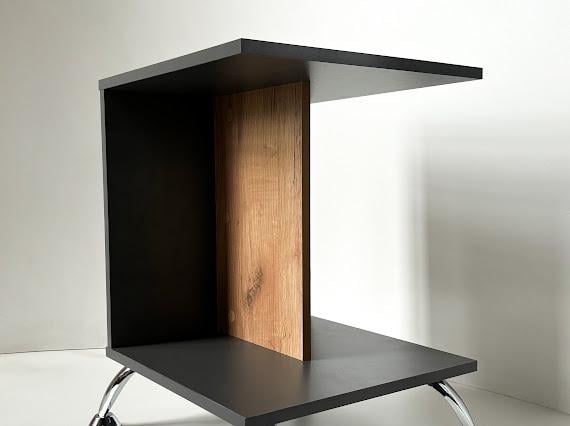 Тумба приліжкова MEBEX VS MINI Сірий темний/Дуб Крафт (VSMINIDGDC) - фото 5