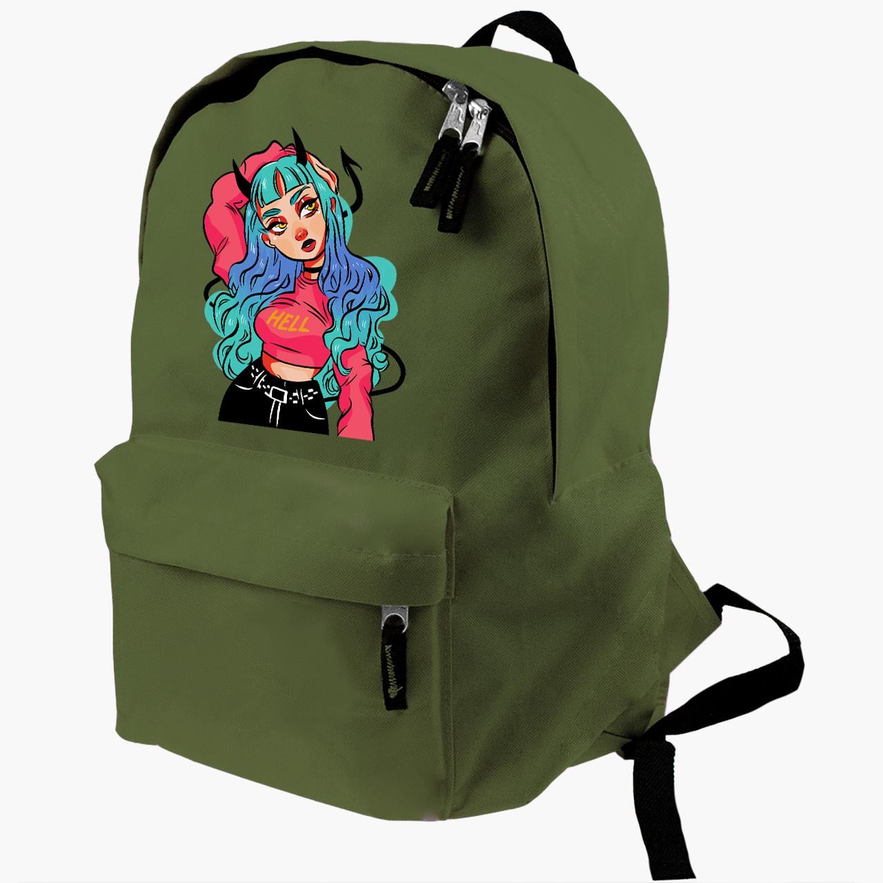 Рюкзак детский Девушка демон Хаки (9263-2838-KH)