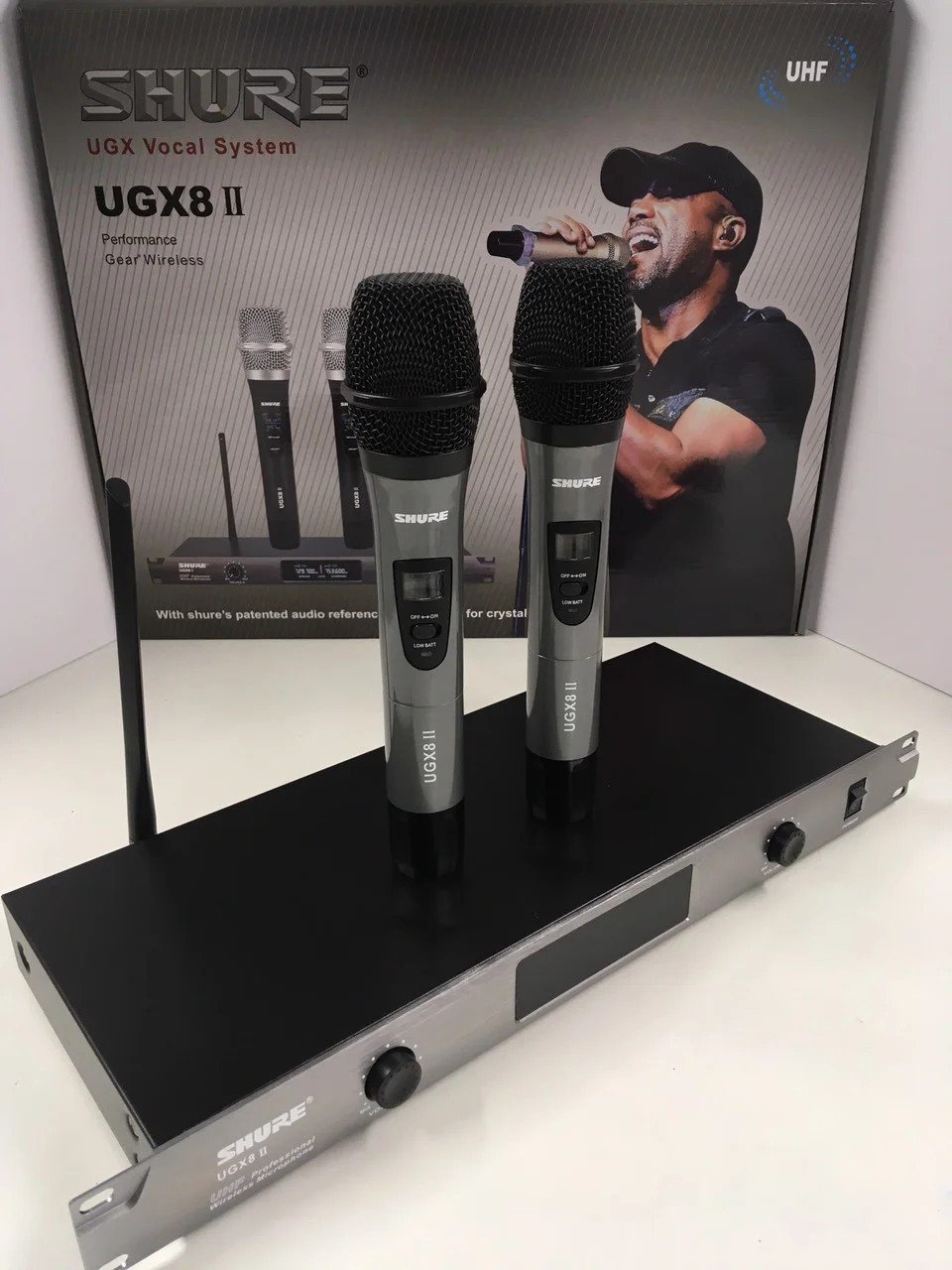 Радиосистема SHURE UGX8II с 2 микрофонами Черный (MD-14164) - фото 3