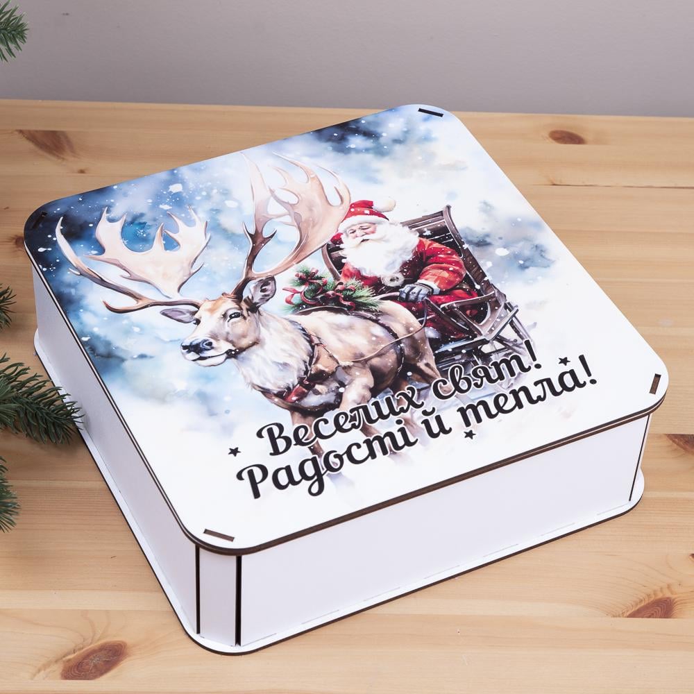 Коробка квадратная Санта (5588-23)