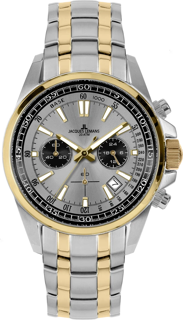 Наручний годинник чоловічий Jacques Lemans Liverpool 1-2117ZM з сталевим корпусом WR 200 м та сірим циферблатом Наручний годинник чоловічий Jacques Lemans Liverpool 1-2117ZM з сталевим корпусом WR 200 м та сірим циферблатом