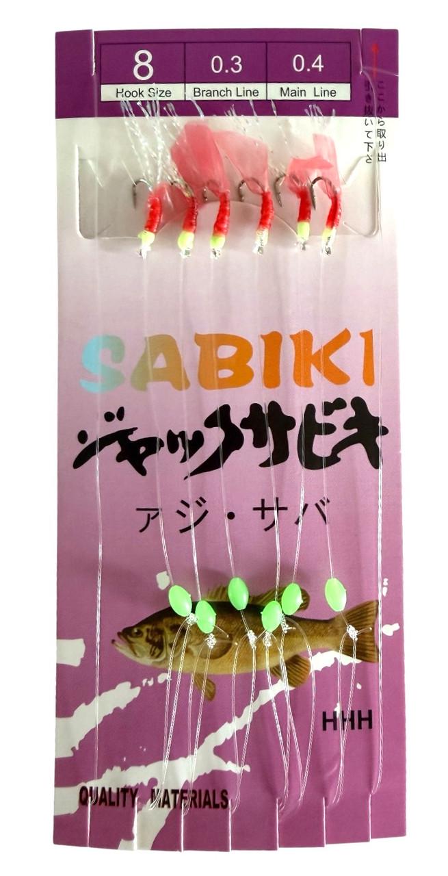 Самодур FY.Fish SABIKI №8 6 крючков светонакопительная бусина Красный (3082090326)