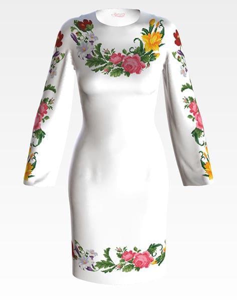 Заготовка жіночого плаття ПЛ023 Королівські квіти для вишивки бісером та нитками з домотканого полотна Льняний (ПЛ023дМ) Заготовка жіночого плаття ПЛ023 Королівські квіти для вишивки бісером та нитками з домотканого полотна Льняний (ПЛ023дМ)