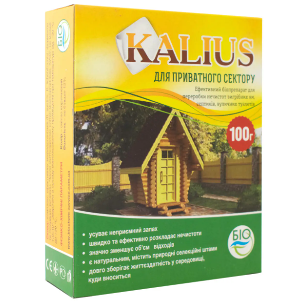 Біопрепарат Kalius для вигрібних ям 10 м³ 100 г (34971)