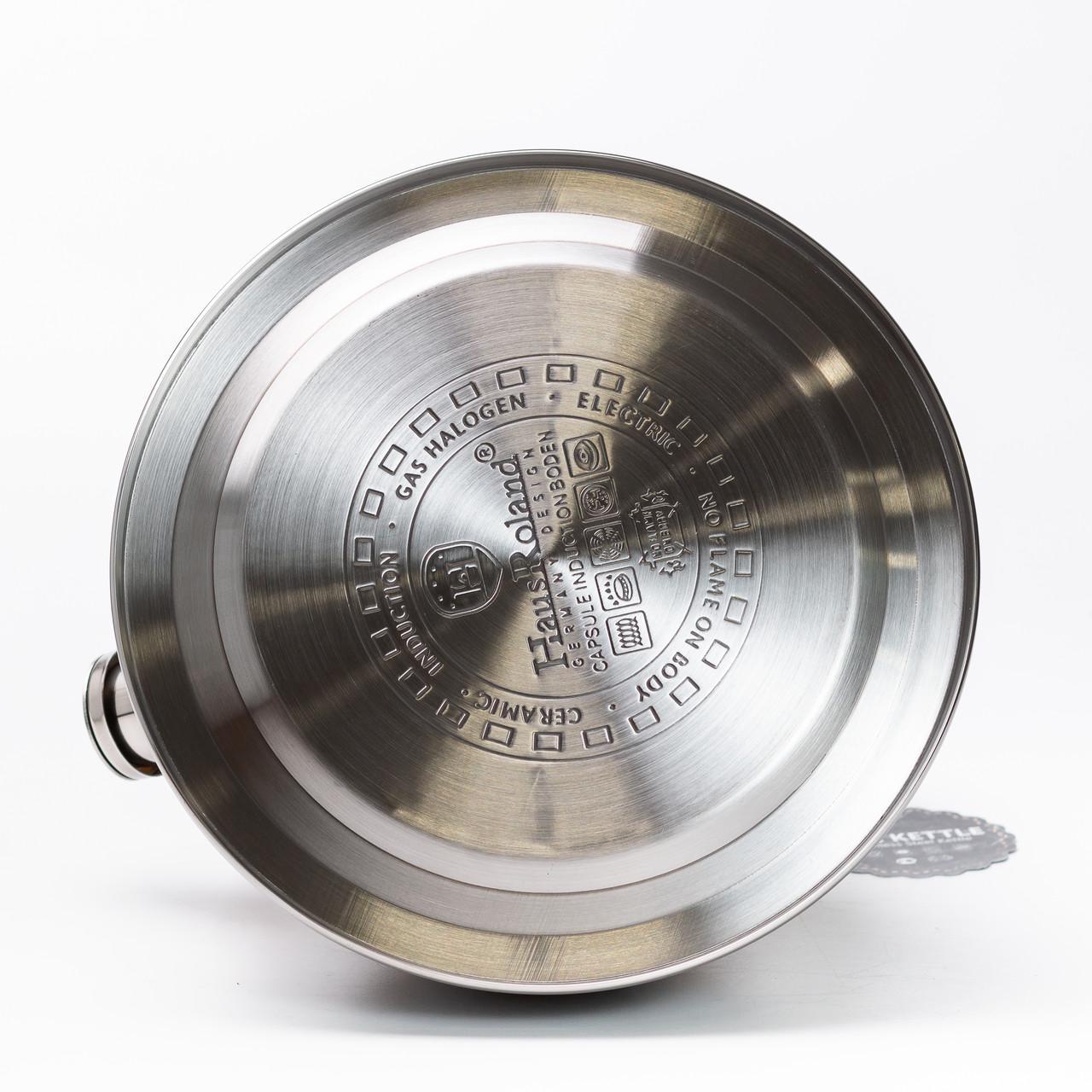 Чайник із свистком із потрійним дном 3 л Сірий - фото 8 Чайник із свистком із потрійним дном 3 л Сірий - фото 8