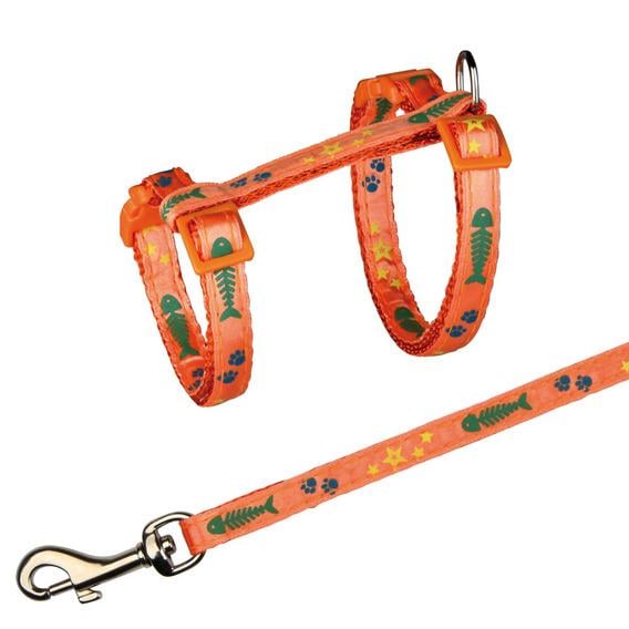 Шлея Trixie з повідцем для кота з малюнком 39 см (TX-4209)