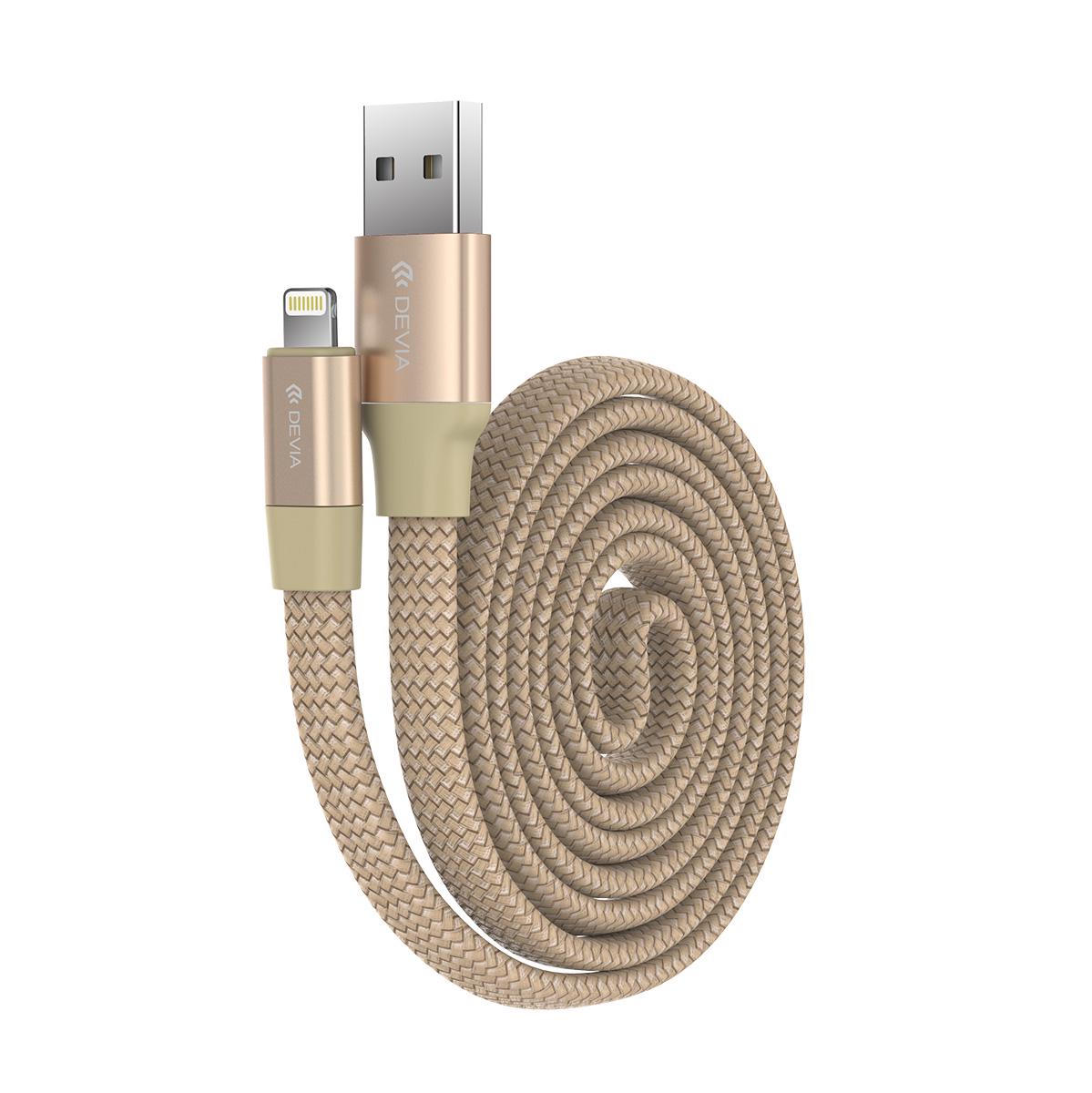 Кабель USB Devia Ring Y1 2,0 2,4A 0,8 м Золотой