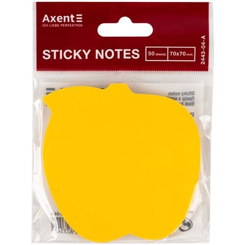 Бумага для заметок Axent с клейким слоем Яблоко 70х70 мм 50 листов (2443-04-A)