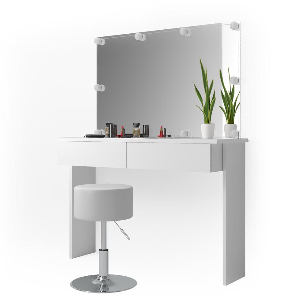 Туалетний столик Vicco Azur з підсвічуванням і стільцем 120x83 Білий глянець - фото 7 Туалетний столик Vicco Azur з підсвічуванням і стільцем 120x83 Білий глянець - фото 7