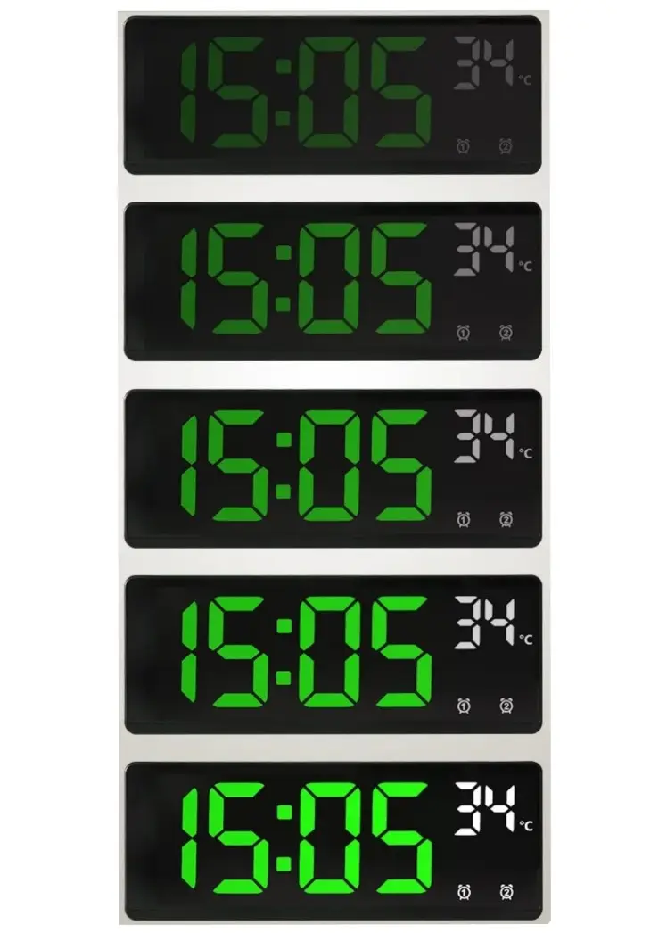 Електронний годинник DS-6631-Green 5В-USB - фото 4 Електронний годинник DS-6631-Green 5В-USB - фото 4