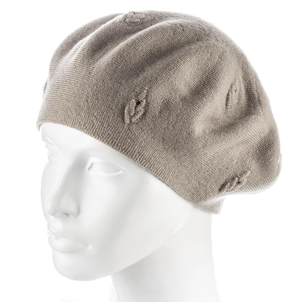 Берет Zolly ZH236 двойной шерстяной мелкой вязки Лен (117751)