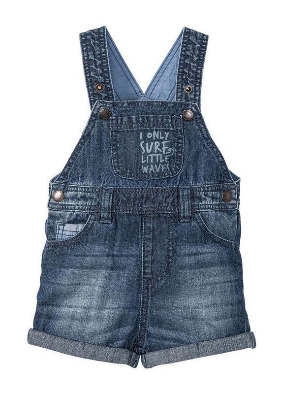 Комбінезон-шорти для малюків Lupilu з тонкого джинсу  74 см 6-9 міс. Синій (2595013542)