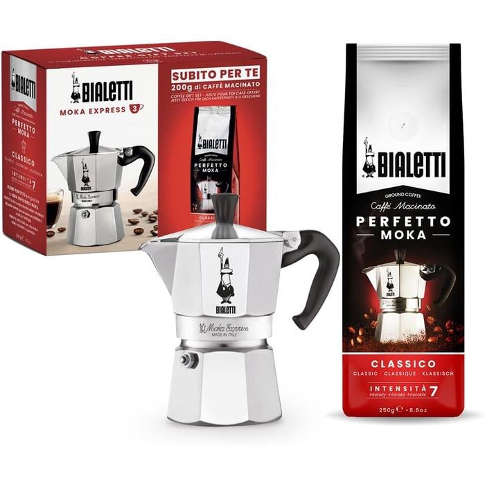 Гейзерная кофеварка Bialetti Moka Express 270 мл на 6 чашек из 250 г кофе Moka Express Bialetti (2672923)