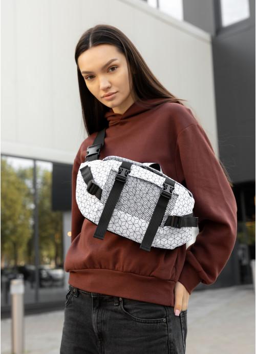 Поясная сумка женская Sambag Square тканевая (1101038721)