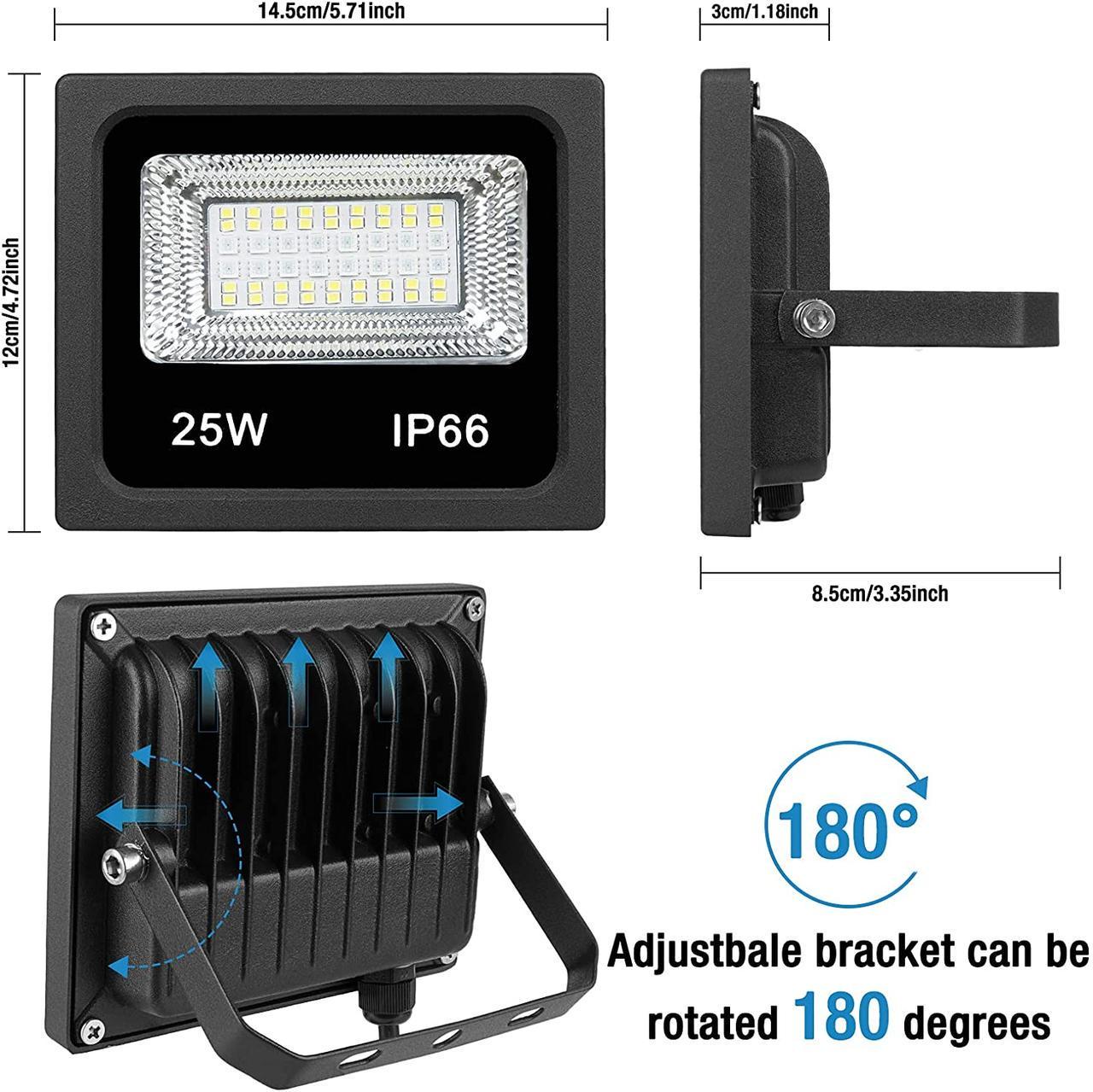 Прожектор Smart LED 25W IP66 RGB bluetooth с приложением - фото 4