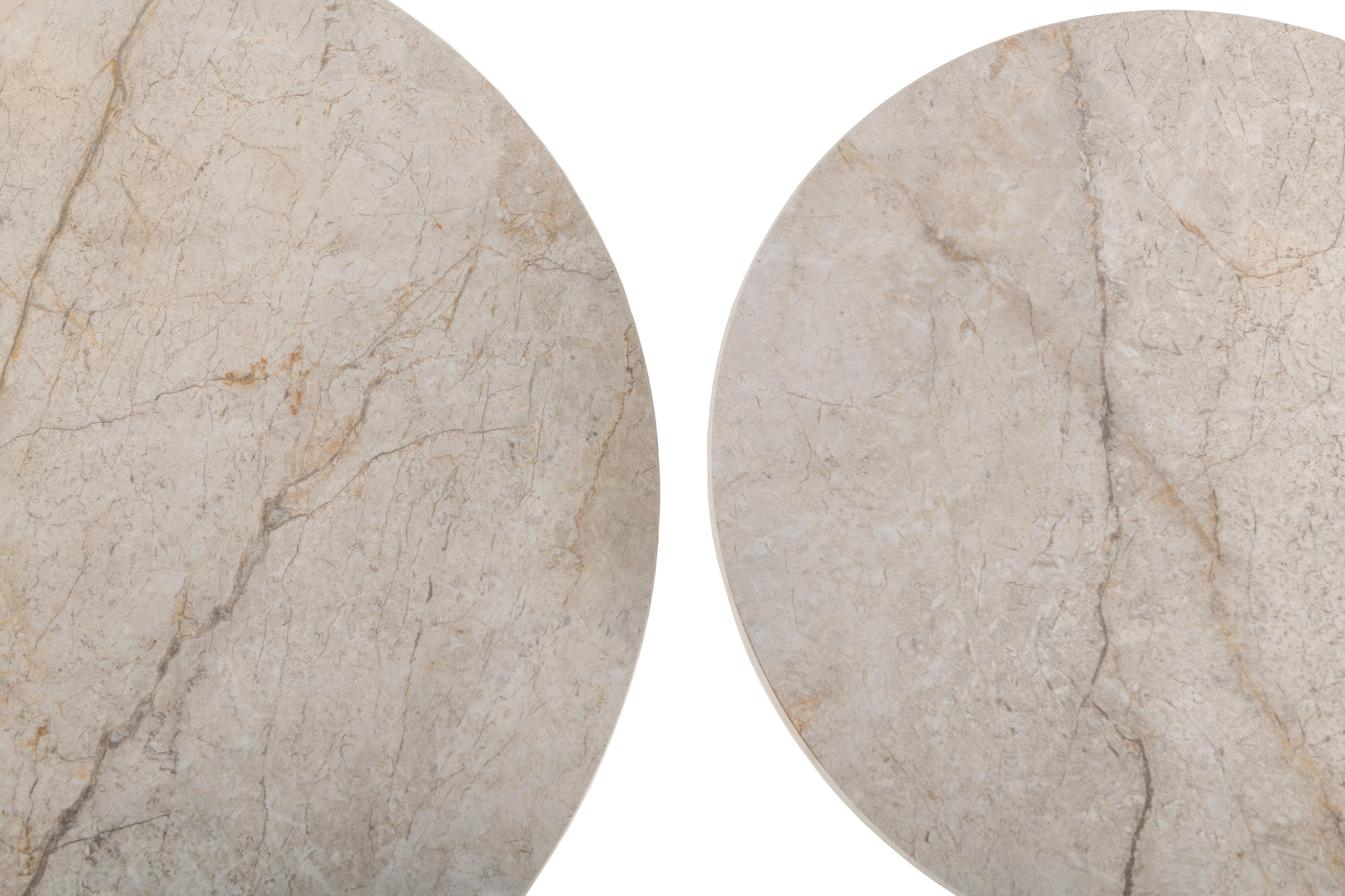 Комплект журнальных столов Vetro Рокко 700х460 мм/500х400 мм 2 шт. Мистик серый/Капучино (СТ-40) - фото 7