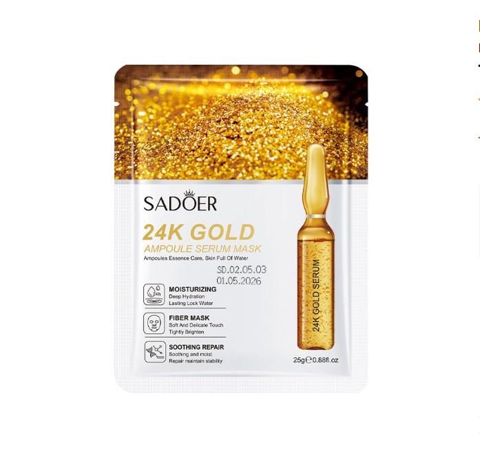 Маска для обличчя тканинна Sadoer з частинками золота 25 г (2113650983) Маска для обличчя тканинна Sadoer з частинками золота 25 г (2113650983)