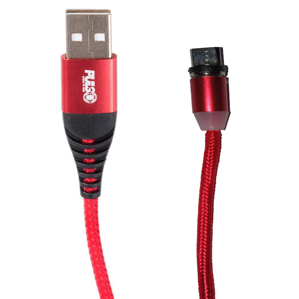 Кабель магнітний PULSO USB - Lightning 2,4 A 1 м Red (MC-2301L RD) - фото 1